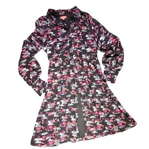 Kirna Zabete‎ at Target XL Button Down Long Sleeve Abstract Print Dress